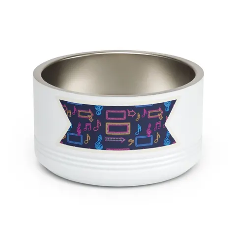 Detroit Motown Neon Pet Bowl — front view