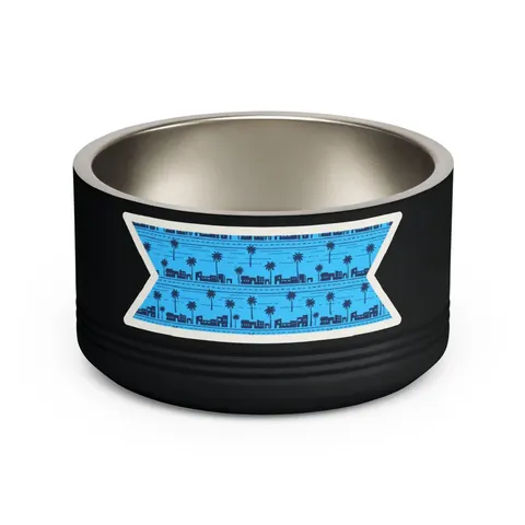 Crenshaw Blue Boulevard Pet Bowl — front view