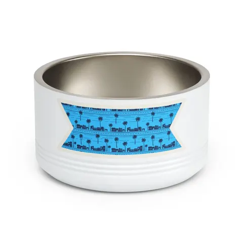 Crenshaw Blue Boulevard Pet Bowl — front view