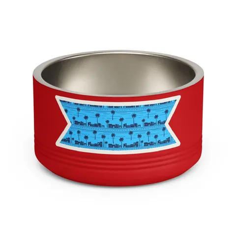Crenshaw Blue Boulevard Pet Bowl — front view