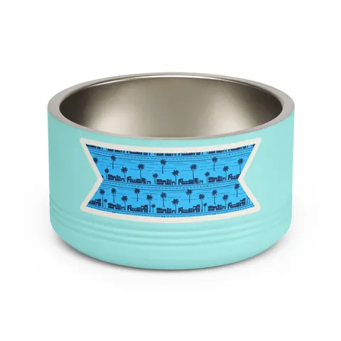 Crenshaw Blue Boulevard Pet Bowl — front view