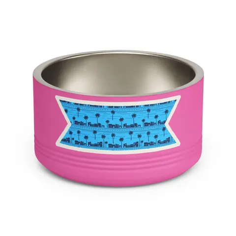 Crenshaw Blue Boulevard Pet Bowl — front view