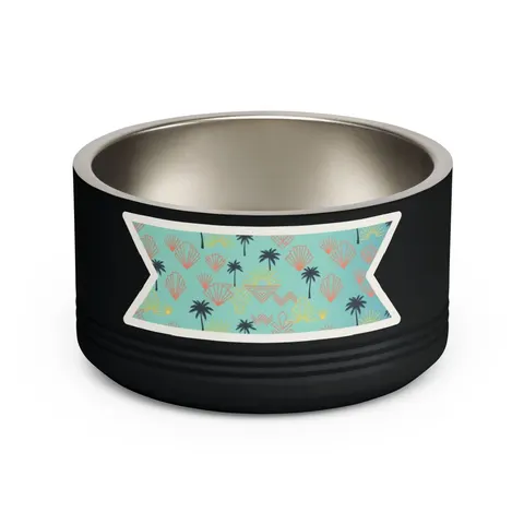 Miami Overtown Pastel Nights Pet Bowl — front view