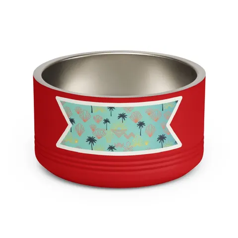 Miami Overtown Pastel Nights Pet Bowl — front view