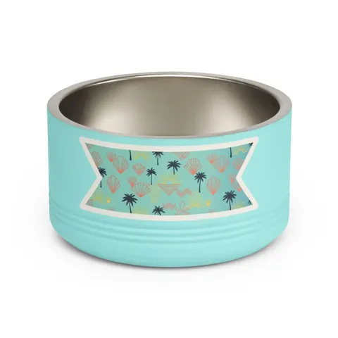Miami Overtown Pastel Nights Pet Bowl — front view