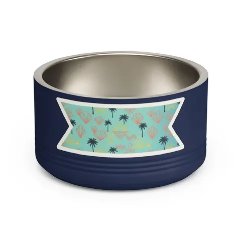 Miami Overtown Pastel Nights Pet Bowl — front view