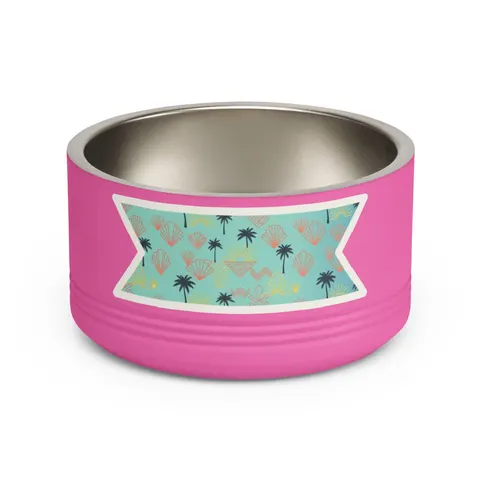 Miami Overtown Pastel Nights Pet Bowl — front view