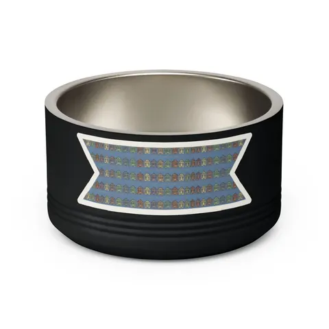 New Orleans 7th Ward Shotgun Houses Pet Bowl — back view
