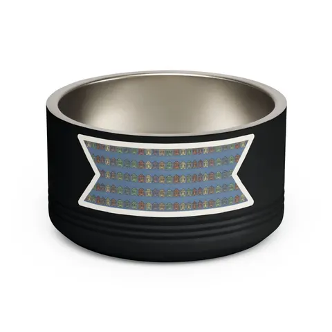 New Orleans 7th Ward Shotgun Houses Pet Bowl — front view