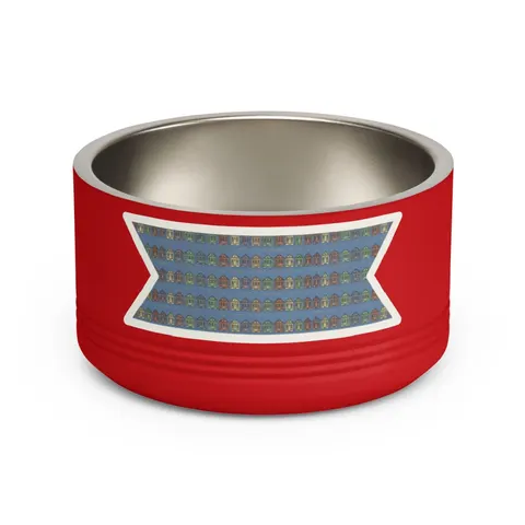 New Orleans 7th Ward Shotgun Houses Pet Bowl — front view