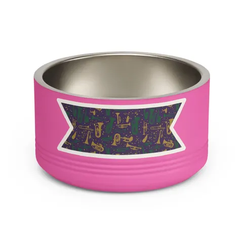 New Orleans Treme Brass Band Pet Bowl — front view