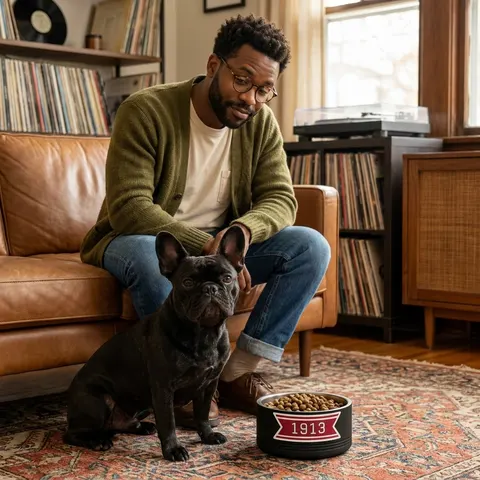 Delta 1913 Crimson Stamp Pet Bowl