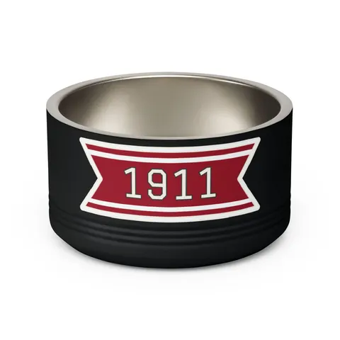Kappa 1911 Cane Lines Pet Bowl — back view