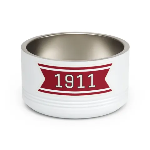 Kappa 1911 Cane Lines Pet Bowl — front view