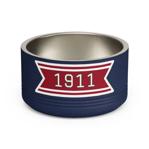 Kappa 1911 Cane Lines Pet Bowl — front view