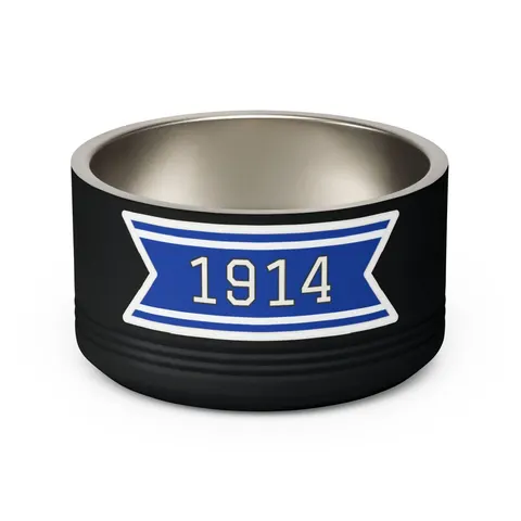 Sigma 1914 Royal Blue & White Pet Bowl — back view