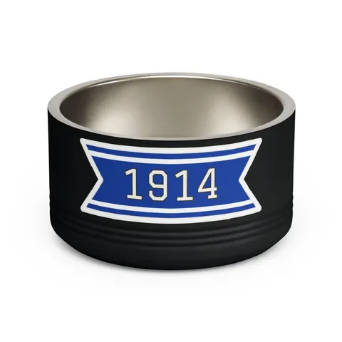 Sigma 1914 Royal Blue & White Pet Bowl — front view