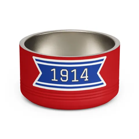 Sigma 1914 Royal Blue & White Pet Bowl — front view