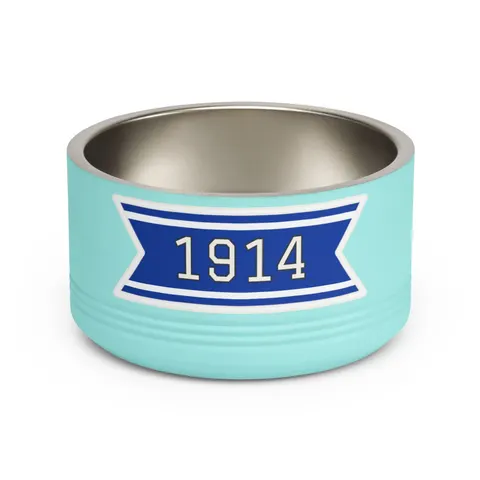 Sigma 1914 Royal Blue & White Pet Bowl — front view