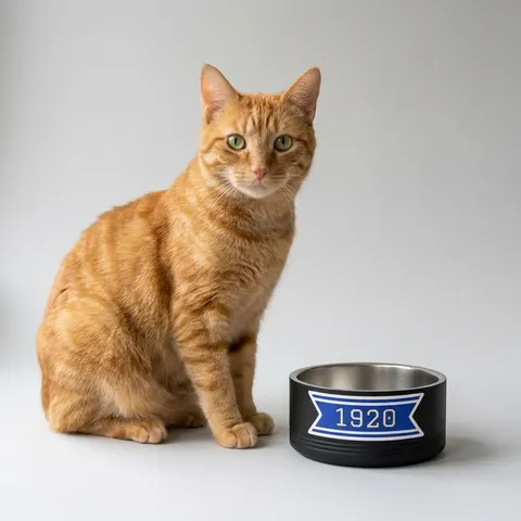 Zeta 1920 Royal Blue & White Pet Bowl