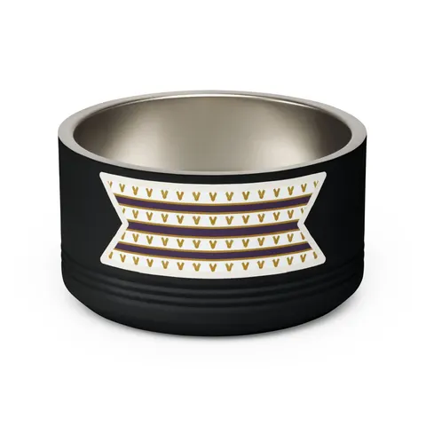 Faith Flag Choir Robes Color Block Pet Bowl — back view