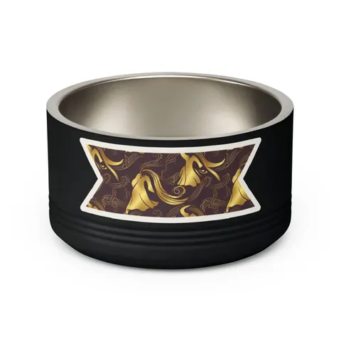 Faith Flag Gospel Choir Robes Pet Bowl — back view