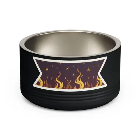 Faith Flag Pentecostal Fire Pet Bowl — front view