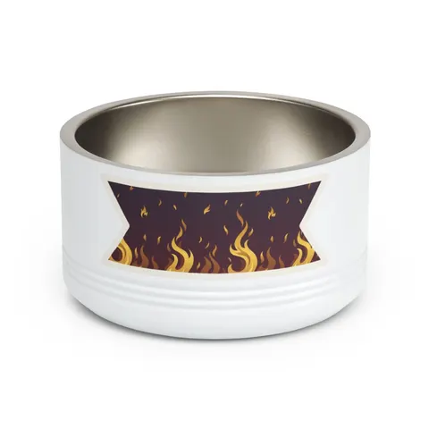 Faith Flag Pentecostal Fire Pet Bowl — front view
