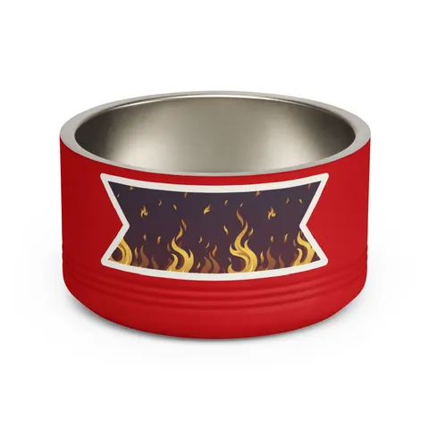 Faith Flag Pentecostal Fire Pet Bowl — front view