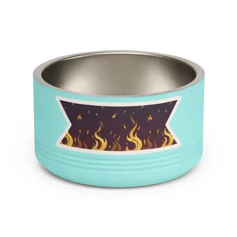 Faith Flag Pentecostal Fire Pet Bowl — front view
