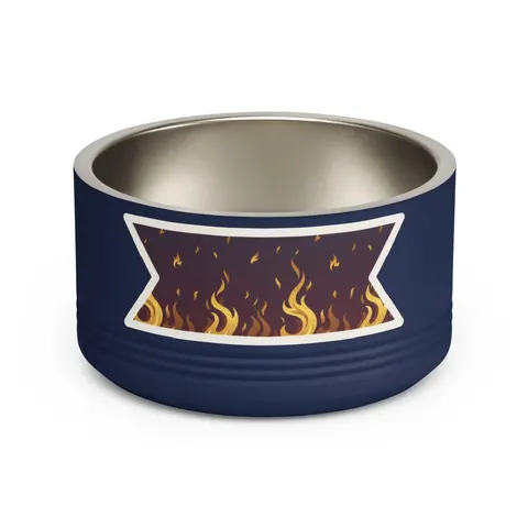 Faith Flag Pentecostal Fire Pet Bowl — front view