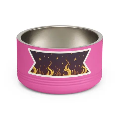 Faith Flag Pentecostal Fire Pet Bowl — front view