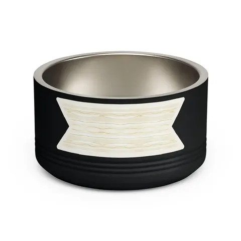 Faith Flag Scripture Highlight Banner Pet Bowl — front view