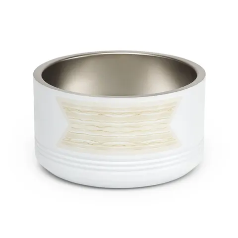 Faith Flag Scripture Highlight Banner Pet Bowl — front view