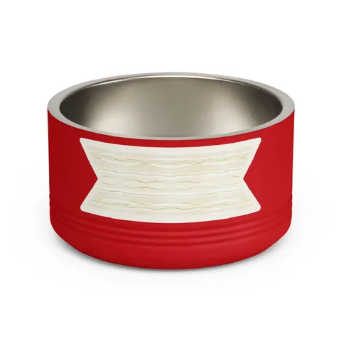 Faith Flag Scripture Highlight Banner Pet Bowl — front view