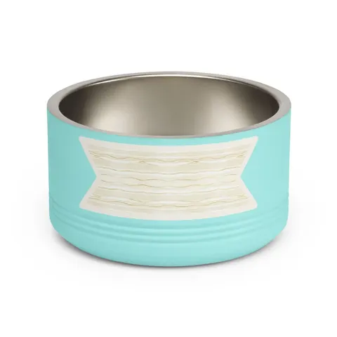 Faith Flag Scripture Highlight Banner Pet Bowl — front view