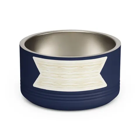Faith Flag Scripture Highlight Banner Pet Bowl — front view