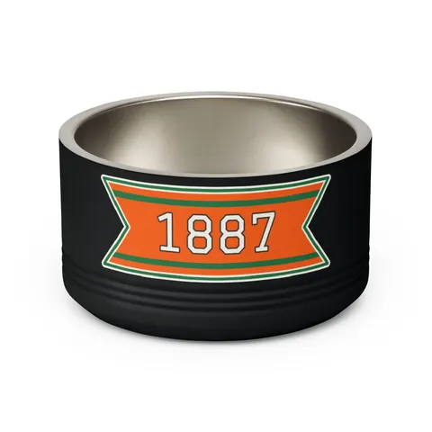 FAMU 1887 Orange & Green Energy Pet Bowl — back view