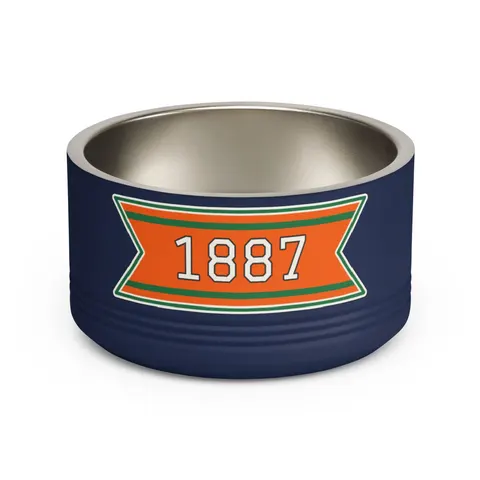 FAMU 1887 Orange & Green Energy Pet Bowl — front view