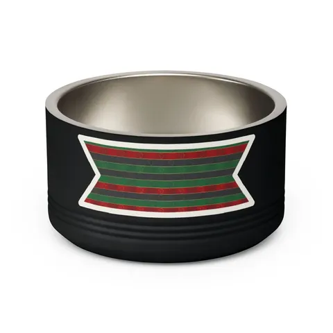 African Diaspora Continent Outline Pet Bowl — back view