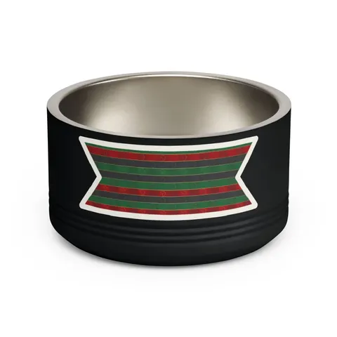 African Diaspora Continent Outline Pet Bowl — front view