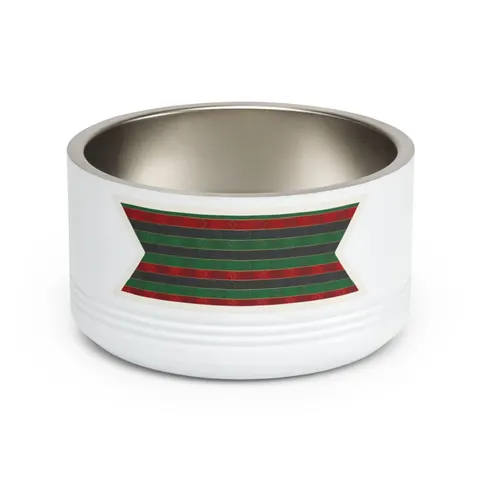 African Diaspora Continent Outline Pet Bowl — front view