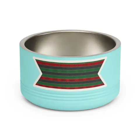 African Diaspora Continent Outline Pet Bowl — front view