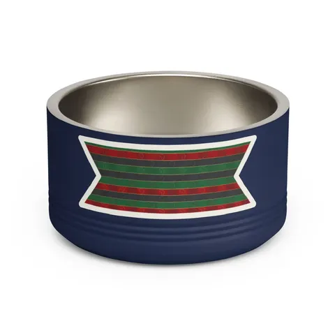 African Diaspora Continent Outline Pet Bowl — front view
