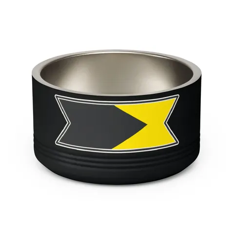 Bahamas Aqua Triangle Pet Bowl — back view