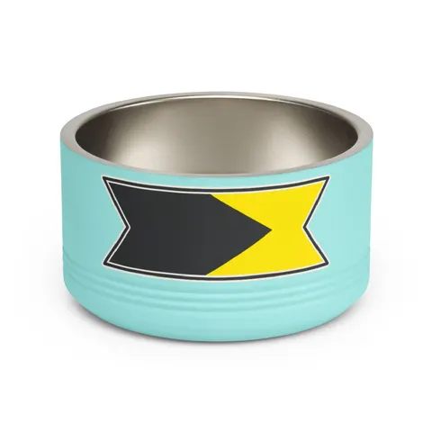 Bahamas Aqua Triangle Pet Bowl — front view