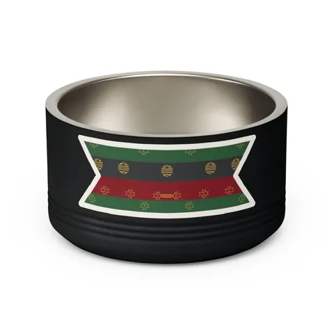Black American Heritage Black American Heritage Flag Pet Bowl — back view