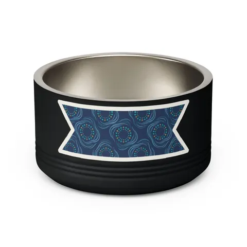 Caribbean Unity Island Stars Pet Bowl — back view