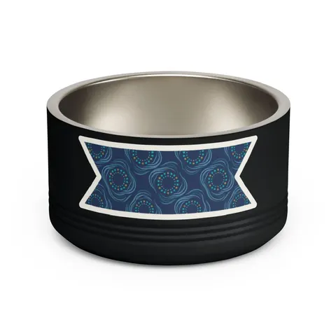 Caribbean Unity Island Stars Pet Bowl — front view