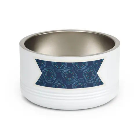 Caribbean Unity Island Stars Pet Bowl — front view